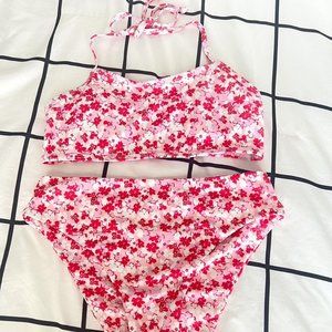 NWOT Pink Floral Bikini Set